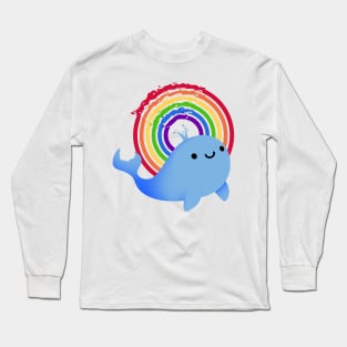 Rainbow Whale Long Sleeve T-Shirt